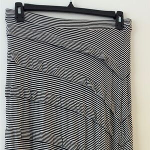 INC International Concepts Black and White Striped Maxi Skirt -Size XL